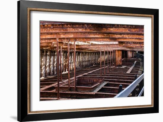 Rusting Ship Structure-RR-Framed Photographic Print