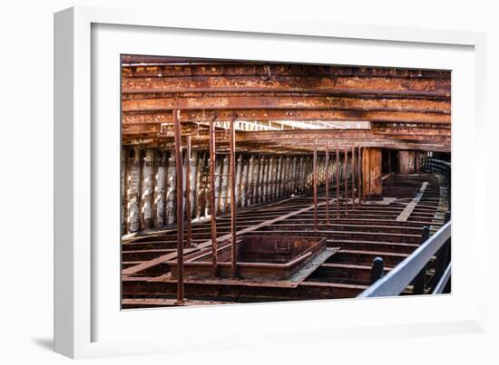 Rusting Ship Structure-RR-Framed Photographic Print