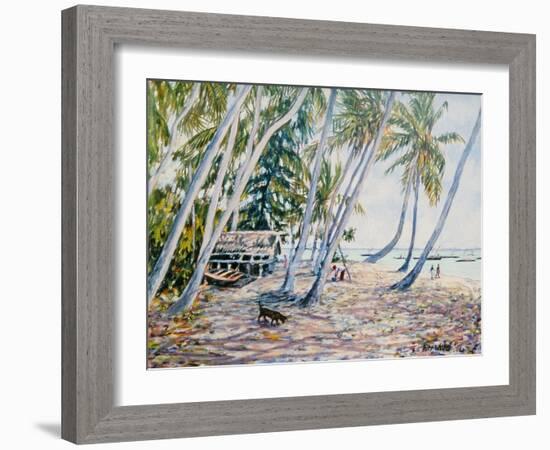 Rustling Palms, Zanzibar, 2002-Tilly Willis-Framed Giclee Print