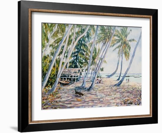 Rustling Palms, Zanzibar, 2002-Tilly Willis-Framed Giclee Print