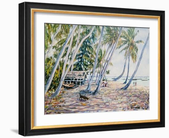 Rustling Palms, Zanzibar, 2002-Tilly Willis-Framed Giclee Print