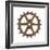 Rusty 6 Arm Fine Tooth Gear-Retroplanet-Framed Giclee Print