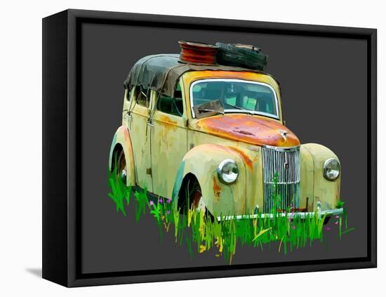 Rusty Car III-Emily Kalina-Framed Stretched Canvas