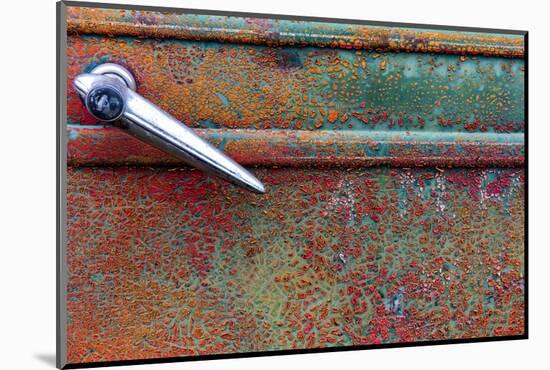 Rusty Old Truck Details Near Salmo, British Columbia, Canada-Chuck Haney-Mounted Photographic Print