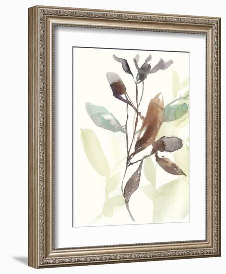 Rusty Sienna Leaves I-Jennifer Goldberger-Framed Art Print