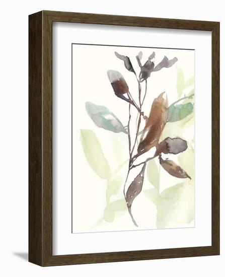Rusty Sienna Leaves I-Jennifer Goldberger-Framed Art Print