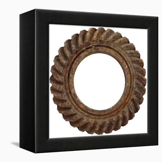 Rusty Small Spiral Gear-Retroplanet-Framed Premier Image Canvas