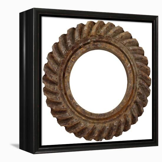 Rusty Small Spiral Gear-Retroplanet-Framed Premier Image Canvas