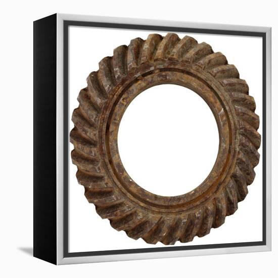 Rusty Small Spiral Gear-Retroplanet-Framed Premier Image Canvas