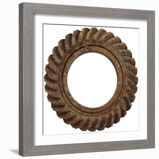 Rusty Small Spiral Gear-Retroplanet-Framed Giclee Print