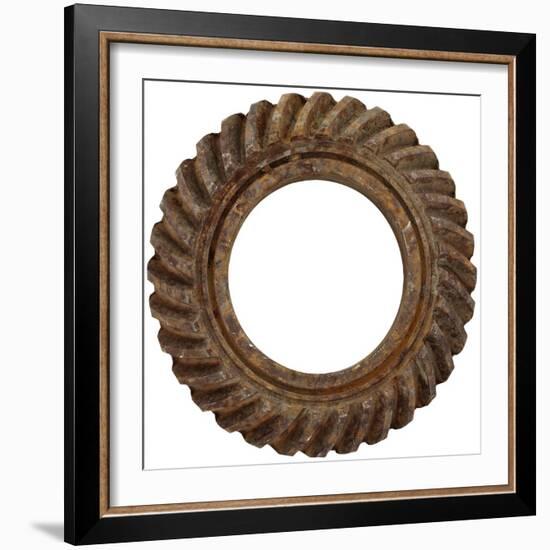 Rusty Small Spiral Gear-Retroplanet-Framed Giclee Print