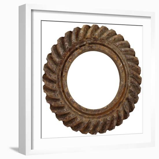 Rusty Small Spiral Gear-Retroplanet-Framed Giclee Print