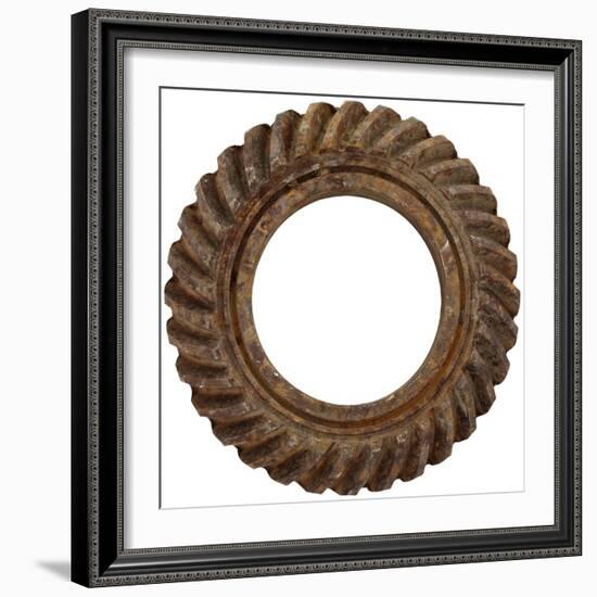 Rusty Small Spiral Gear-Retroplanet-Framed Giclee Print