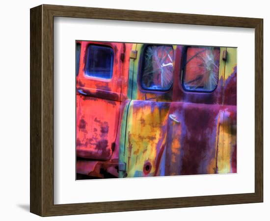 Rusty Trucks at Old Car City, Georgia, USA-Joanne Wells-Framed Photographic Print