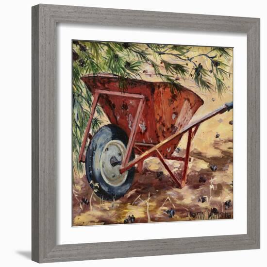 Rusty Wheelbarrow, 2009-Tilly Willis-Framed Giclee Print