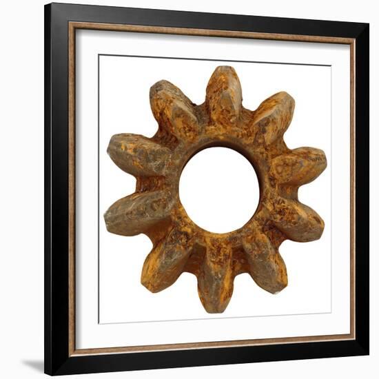 Rusty Wide Tooth Gear-Retroplanet-Framed Giclee Print