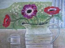 Anemones and Poppies in White Jug-Ruth Addinall-Giclee Print