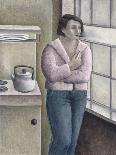 Woman Smoking at Window-Ruth Addinall-Giclee Print