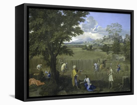 Ruth and Boaz, c.1660-Nicolas Poussin-Framed Premier Image Canvas