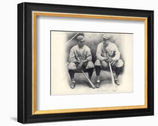 Ruth and Gehrig-Allen Friedlander-Framed Art Print