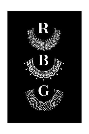 Ruth Bader Ginsburg Rbg Collars Art Print Art Com
