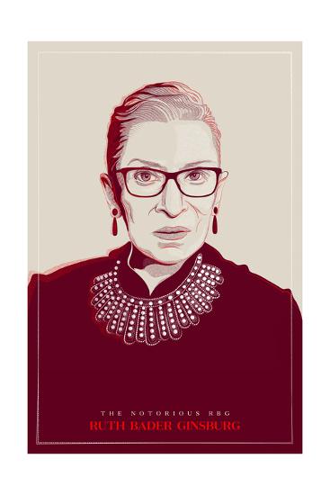 Ruth Bader Ginsburg The Notorious Rbg Red Art Print Art Com