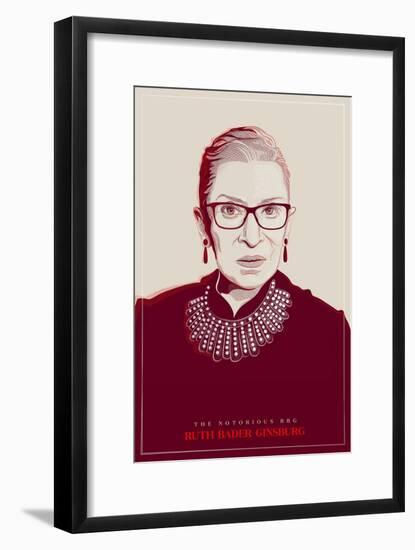 Ruth Bader Ginsburg - The Notorious RBG (Red)-null-Framed Premium Giclee Print