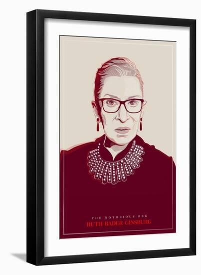 Ruth Bader Ginsburg - The Notorious RBG (Red)-null-Framed Premium Giclee Print