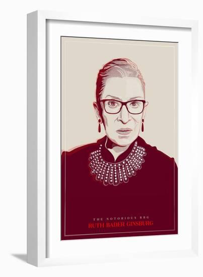 Ruth Bader Ginsburg - The Notorious RBG (Red)-null-Framed Premium Giclee Print