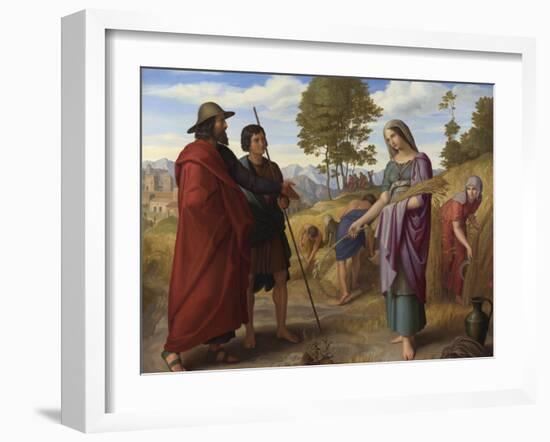 Ruth Dans Le Champs De Ble De Boaz  Peinture De Julius Schnorr Von Carolsfeld (1794-1872) 1828 Dim-Julius Schnorr von Carolsfeld-Framed Giclee Print