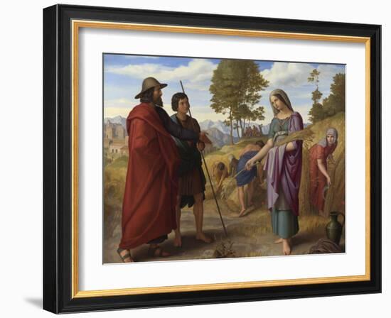 Ruth Dans Le Champs De Ble De Boaz  Peinture De Julius Schnorr Von Carolsfeld (1794-1872) 1828 Dim-Julius Schnorr von Carolsfeld-Framed Giclee Print