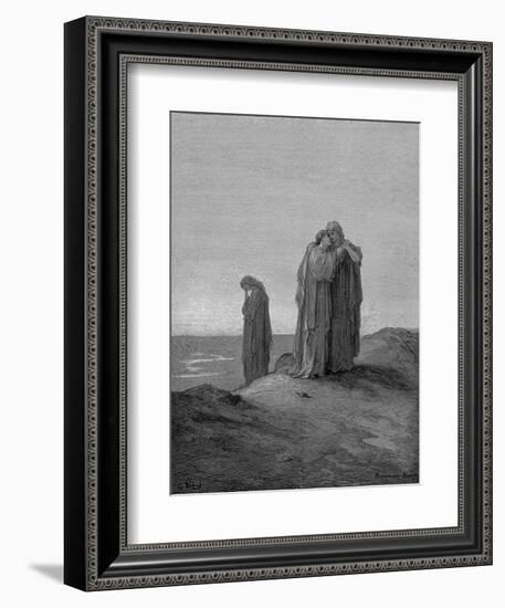 Ruth Embracing Her Mother-In-Law Naomi and Promising to Stay with Her Now They are Bereaved, 1866-Gustave Doré-Framed Giclee Print