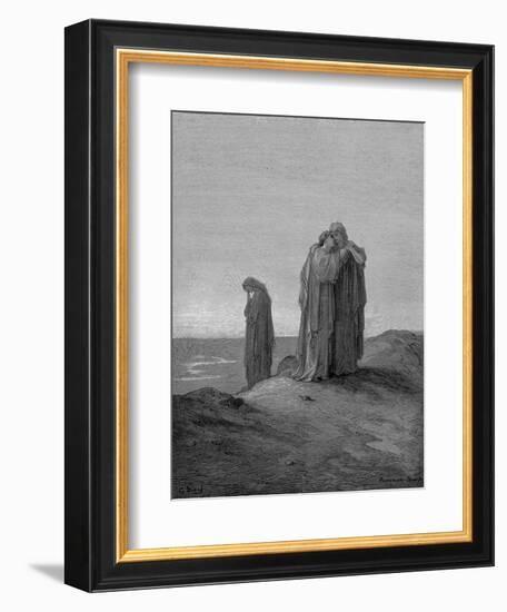 Ruth Embracing Her Mother-In-Law Naomi and Promising to Stay with Her Now They are Bereaved, 1866-Gustave Doré-Framed Giclee Print