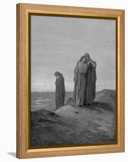 Ruth Embracing Her Mother-In-Law Naomi and Promising to Stay with Her Now They are Bereaved, 1866-Gustave Doré-Framed Premier Image Canvas