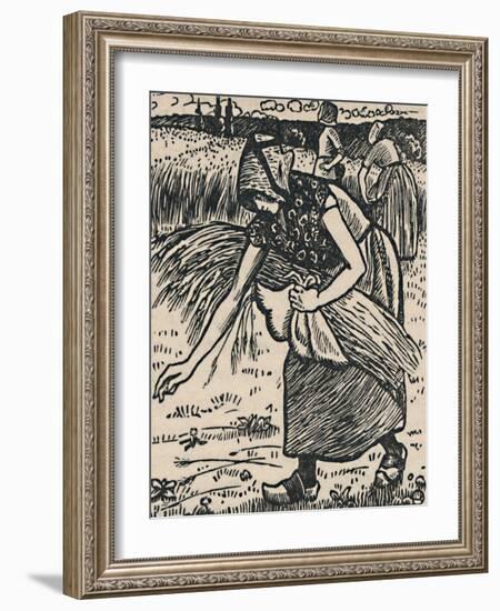 'Ruth Gleaning', 1919-Lucien Pissarro-Framed Giclee Print