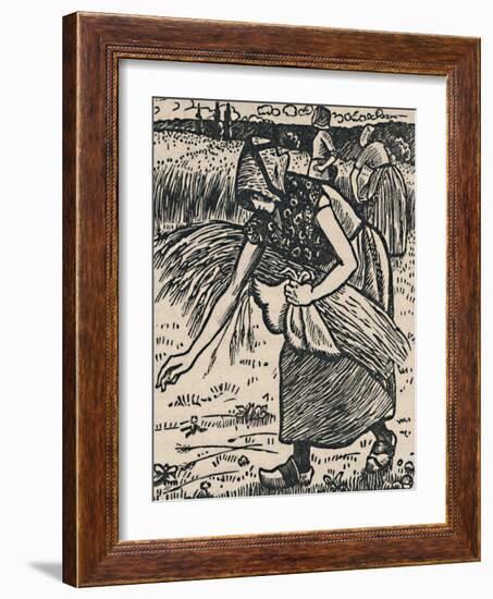 'Ruth Gleaning', 1919-Lucien Pissarro-Framed Giclee Print