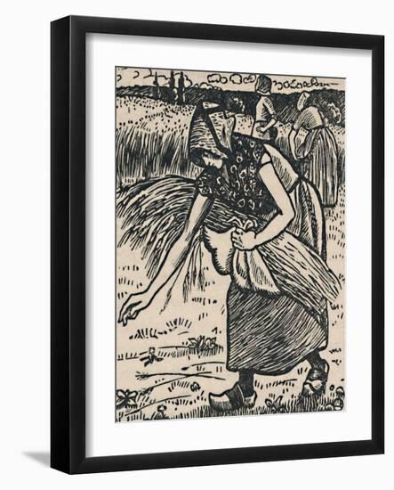 'Ruth Gleaning', 1919-Lucien Pissarro-Framed Giclee Print