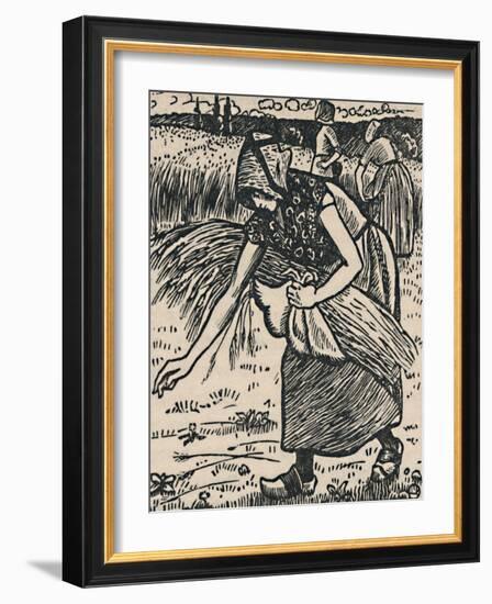 'Ruth Gleaning', 1919-Lucien Pissarro-Framed Giclee Print