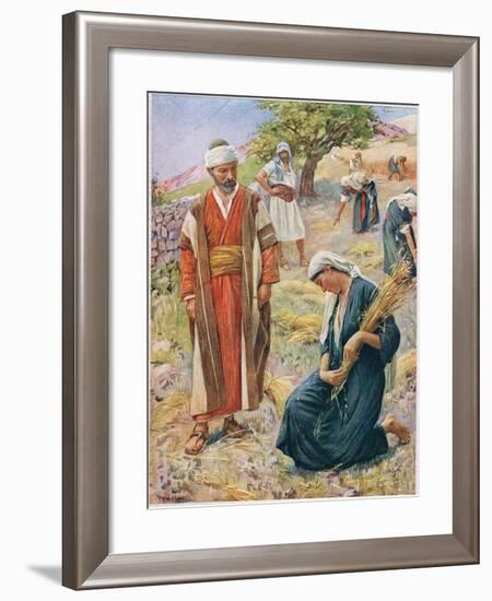 Ruth, Illustration from 'Women of the Bible', Published by the Religious Tract Society, 1927-Harold Copping-Framed Giclee Print