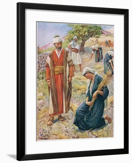 Ruth, Illustration from 'Women of the Bible', Published by the Religious Tract Society, 1927-Harold Copping-Framed Giclee Print
