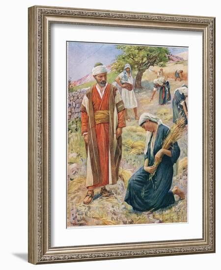 Ruth, Illustration from 'Women of the Bible', Published by the Religious Tract Society, 1927-Harold Copping-Framed Giclee Print