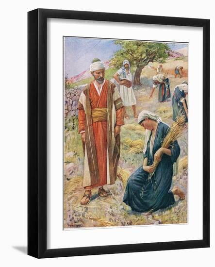 Ruth, Illustration from 'Women of the Bible', Published by the Religious Tract Society, 1927-Harold Copping-Framed Giclee Print