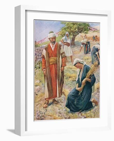 Ruth, Illustration from 'Women of the Bible', Published by the Religious Tract Society, 1927-Harold Copping-Framed Giclee Print