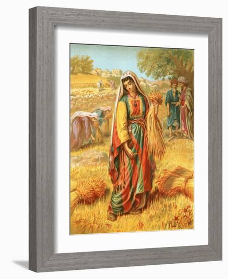 Ruth in the Corn-Field-English-Framed Giclee Print