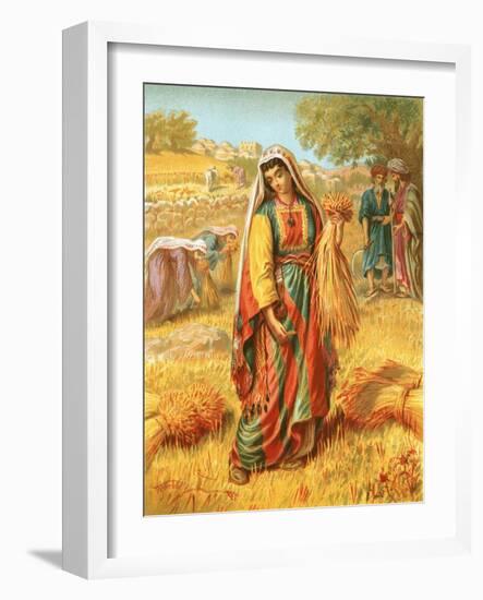 Ruth in the Corn-Field-English-Framed Giclee Print