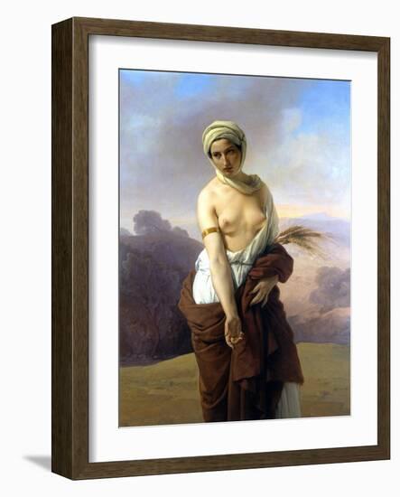 Ruth. Painting by Francesco Hayez. 1853. Musei Civici, Bologna.-Francesco Hayez-Framed Giclee Print