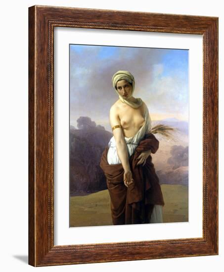 Ruth. Painting by Francesco Hayez. 1853. Musei Civici, Bologna.-Francesco Hayez-Framed Giclee Print