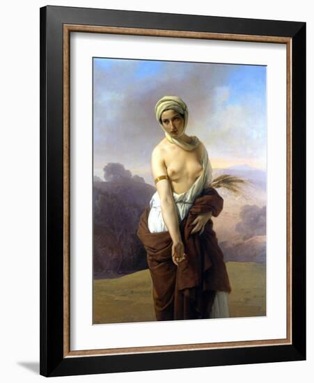 Ruth. Painting by Francesco Hayez. 1853. Musei Civici, Bologna.-Francesco Hayez-Framed Giclee Print