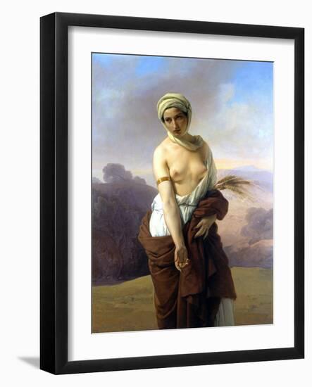 Ruth. Painting by Francesco Hayez. 1853. Musei Civici, Bologna.-Francesco Hayez-Framed Giclee Print