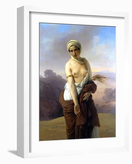 Ruth. Painting by Francesco Hayez. 1853. Musei Civici, Bologna.-Francesco Hayez-Framed Giclee Print